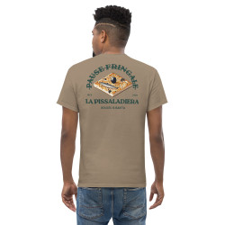 T-shirt "La Pissaladièra - Pause Fringale" avec broderie Souleu & Baieta
