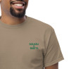 T-shirt "La Pissaladièra - Pause Fringale" avec broderie Souleu & Baieta