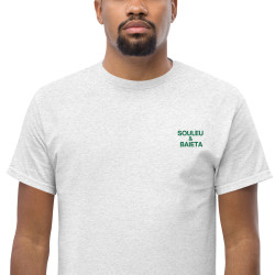 T-shirt "La Pissaladièra - Pause Fringale" avec broderie Souleu & Baieta