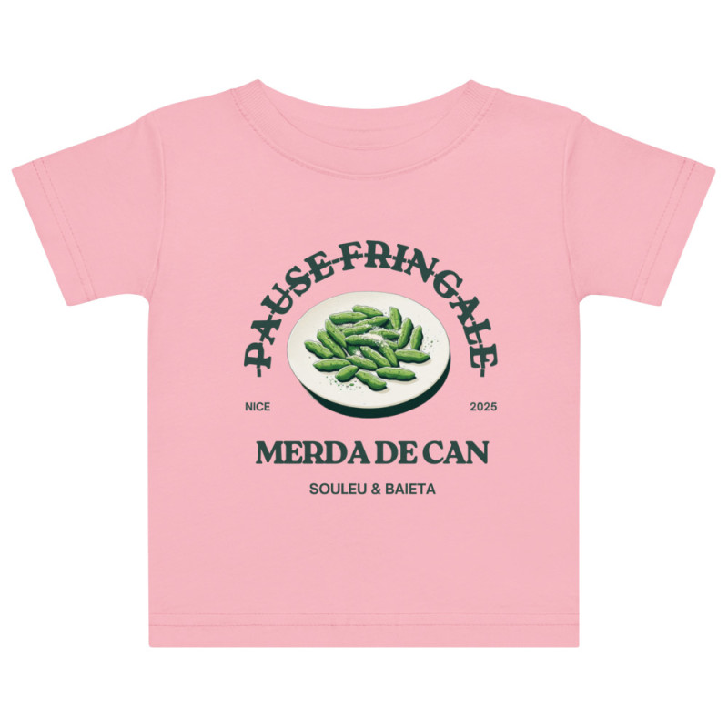 T-shirt bébé "Merda de Can – Pause Fringale" La cuisine Niçoise T-shirt bébé "Merda de Can – Pause Fringale" La cuisine Niçoise