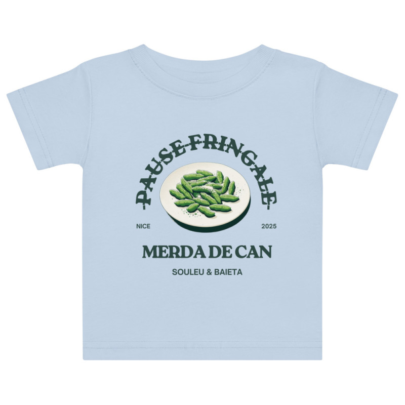 T-shirt bébé "Merda de Can – Pause Fringale" La cuisine Niçoise T-shirt bébé "Merda de Can – Pause Fringale" La cuisine Niçoise