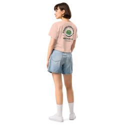 Crop top "Merda de Can – Pause Fringale" avec broderie "Souleu & Baieta"