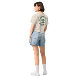 Crop top "Merda de Can – Pause Fringale" avec broderie "Souleu & Baieta"
