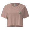 Crop top "Merda de Can – Pause Fringale" avec broderie "Souleu & Baieta"