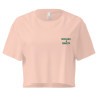 Crop top "Merda de Can – Pause Fringale" avec broderie "Souleu & Baieta"