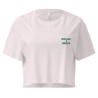 Crop top "Merda de Can – Pause Fringale" avec broderie "Souleu & Baieta"