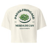 Crop top "Merda de Can – Pause Fringale" avec broderie "Souleu & Baieta"