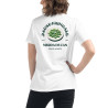 T-shirt femme "Merda de Can – Pause Fringale" avec broderie "Souleu & Baieta"