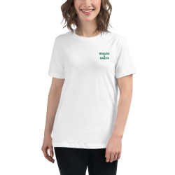T-shirt femme "Merda de Can – Pause Fringale" avec broderie "Souleu & Baieta"
