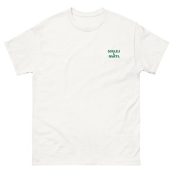 T-shirt "Merda de Can – Pause Fringale" avec broderie "Souleu & Baieta"