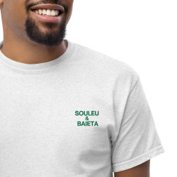 T-shirt "Merda de Can – Pause Fringale" avec broderie "Souleu & Baieta"