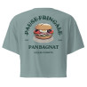 Crop Top “Pan Bagnat – Pause Fringale” | Style bistrot avec broderie “Souleu & Baieta”