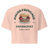 Crop Top “Pan Bagnat – Pause Fringale” | Style bistrot avec broderie “Souleu & Baieta”