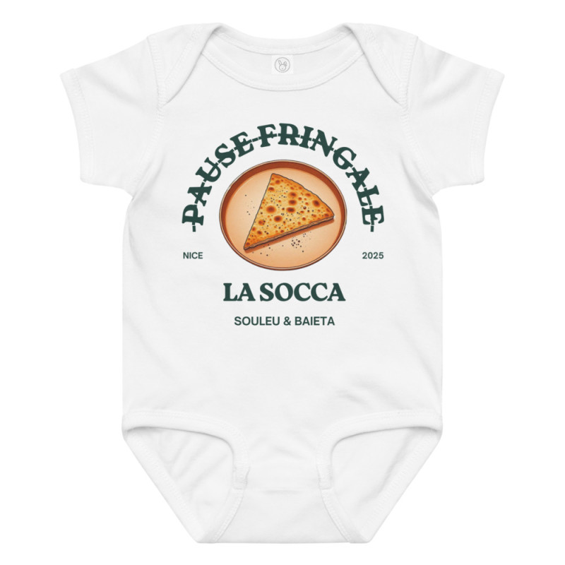 Body Bébé "La Socca – Pause Fringale" La Gastronomie Niçoise Body Bébé "La Socca – Pause Fringale" La Gastronomie Niçoise