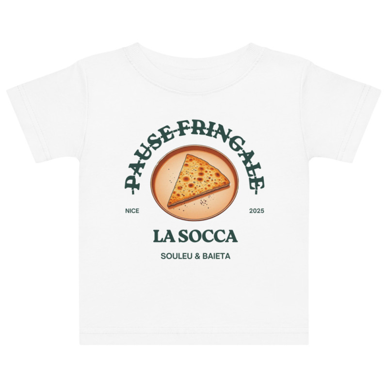 T-shirt Bébé "La Socca – Pause Fringale" Gastronomie Niçoise T-shirt Bébé "La Socca – Pause Fringale" Gastronomie Niçoise