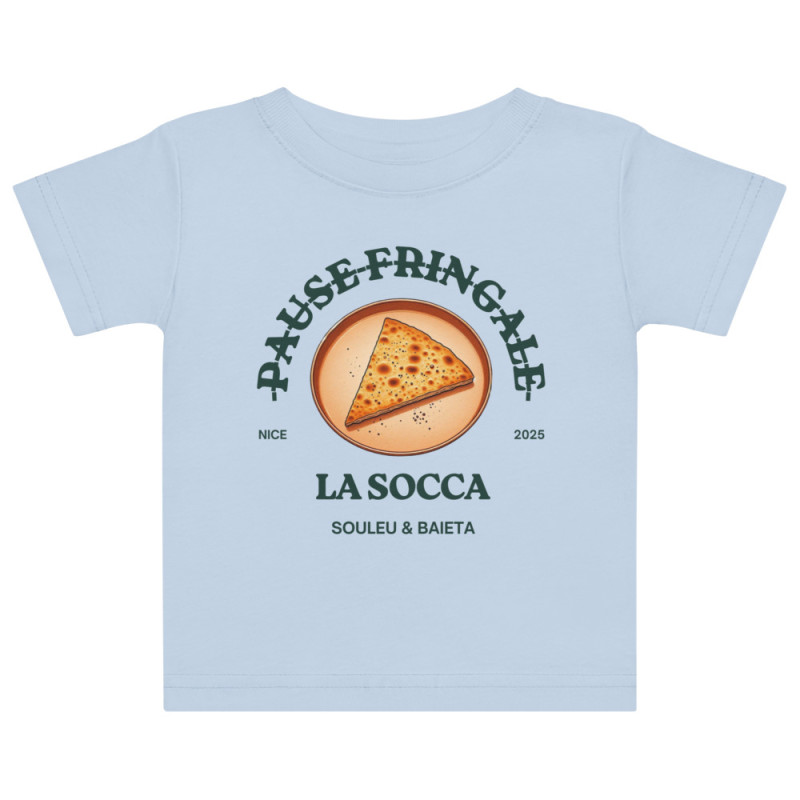 T-shirt Bébé "La Socca – Pause Fringale" Gastronomie Niçoise T-shirt Bébé "La Socca – Pause Fringale" Gastronomie Niçoise