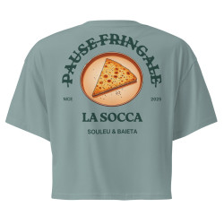 Crop Top "La Socca – Pause Fringale" avec Broderie Souleu & Baieta