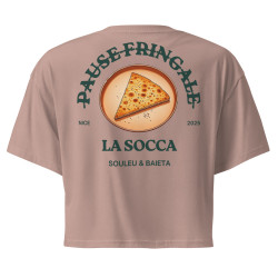 Crop Top "La Socca – Pause Fringale" avec Broderie Souleu & Baieta