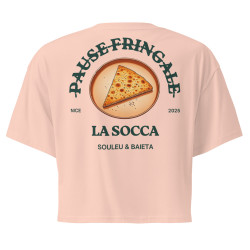 Crop Top "La Socca – Pause Fringale" avec Broderie Souleu & Baieta