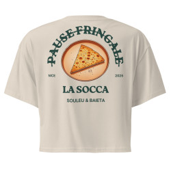 Crop Top "La Socca – Pause Fringale" avec Broderie Souleu & Baieta
