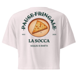 Crop Top "La Socca – Pause Fringale" avec Broderie Souleu & Baieta