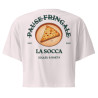 Crop Top "La Socca – Pause Fringale" avec Broderie Souleu & Baieta