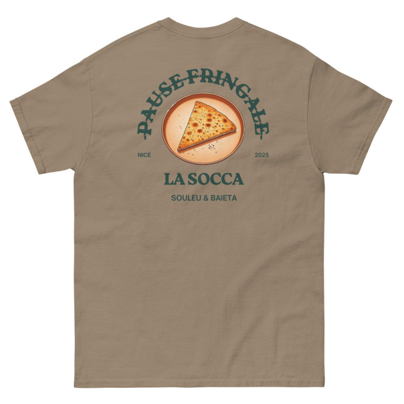 T-shirt "La Socca – Pause Fringale" avec broderie Souleu & Baieta T-shirt "La Socca – Pause Fringale" avec broderie Souleu & Baieta