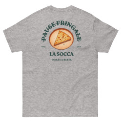 T-shirt "La Socca – Pause Fringale" avec broderie Souleu & Baieta
