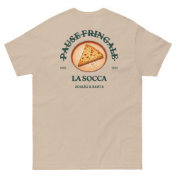 T-shirt "La Socca – Pause Fringale" avec broderie Souleu & Baieta