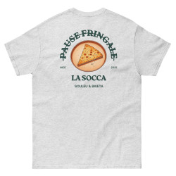 T-shirt "La Socca – Pause Fringale" avec broderie Souleu & Baieta