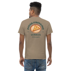 T-shirt "La Socca – Pause Fringale" avec broderie Souleu & Baieta