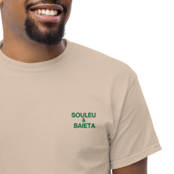 T-shirt "La Socca – Pause Fringale" avec broderie Souleu & Baieta