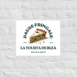 Affiche "La tourta de Blea – Pause Fringale" – Style Bistrot Nissart