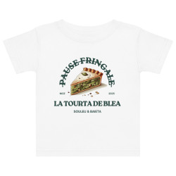 T-shirt bébé "La tourta de Blea – Pause Fringale" – Douceur, style et tradition niçoise