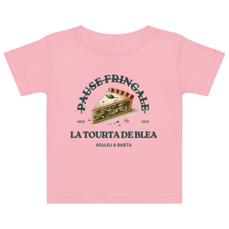 T-shirt bébé "La tourta de Blea – Pause Fringale" – Douceur, style et tradition niçoise T-shirt bébé "La tourta de Blea – Pause Fringale" – Douceur, style et tradition niçoise