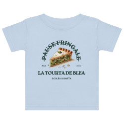 T-shirt bébé "La tourta de Blea – Pause Fringale" – Douceur, style et tradition niçoise