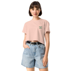 Crop top La Tourta De Blea - Pause Fringale avec brodure - Délice de Nice