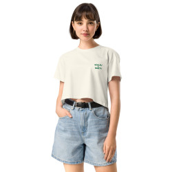 Crop top La Tourta De Blea - Pause Fringale avec brodure - Délice de Nice