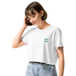 Crop top La Tourta De Blea - Pause Fringale avec brodure - Délice de Nice