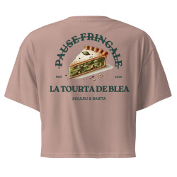 Crop top La Tourta De Blea - Pause Fringale avec brodure - Délice de Nice