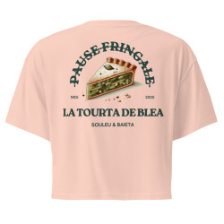 Crop top La Tourta De Blea - Pause Fringale avec brodure - Délice de Nice