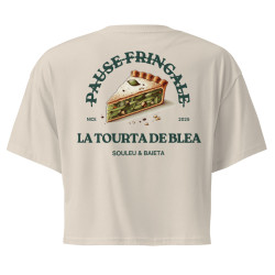Crop top La Tourta De Blea - Pause Fringale avec brodure - Délice de Nice