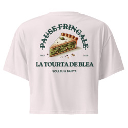 Crop top La Tourta De Blea - Pause Fringale avec brodure - Délice de Nice
