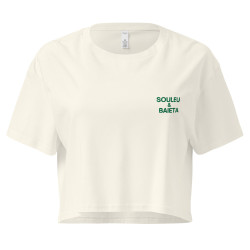 Crop top La Tourta De Blea - Pause Fringale avec brodure - Délice de Nice