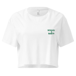 Crop top La Tourta De Blea - Pause Fringale avec brodure - Délice de Nice