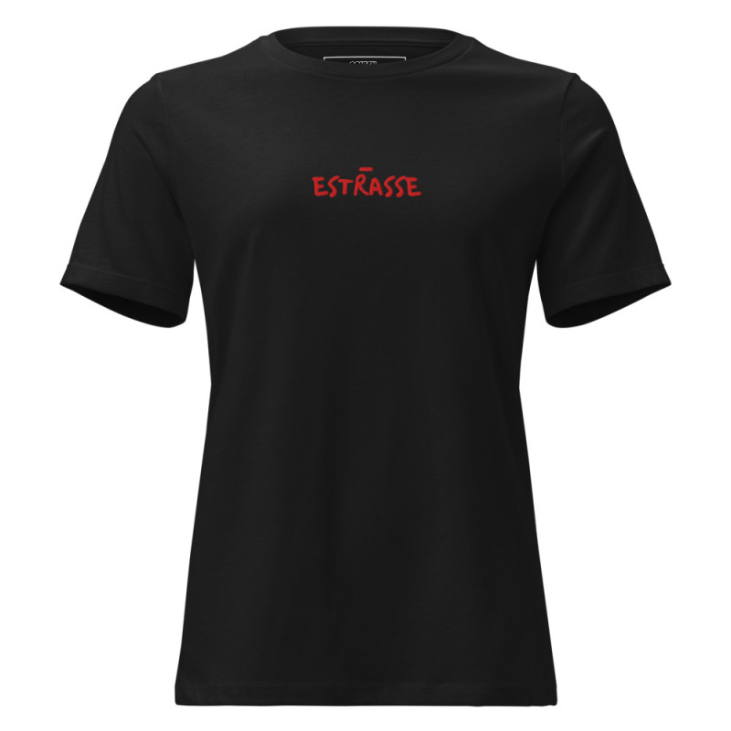 T-shirt femme "Estrasse" — Douceur assumée, caractère affirmé T-shirt femme "Estrasse" — Douceur assumée, caractère affirmé