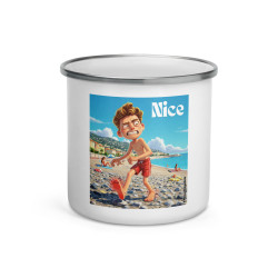 Mug émaillé Humoristique Souvenir de Nice | Maudits Galets