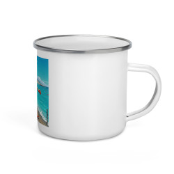 Mug émaillé "Maudits Galets" – Doux souvenir de la plage de Nice !