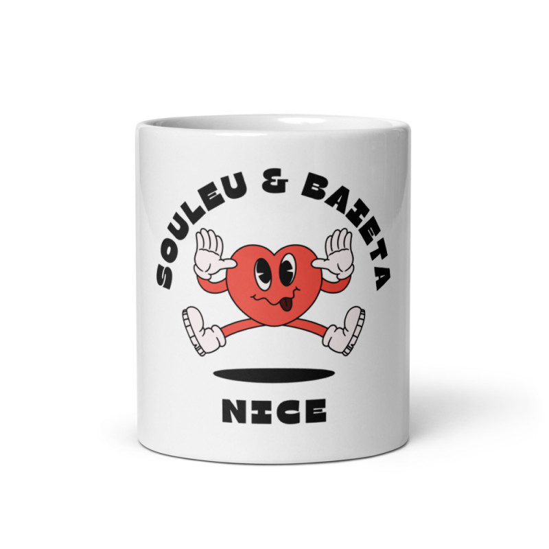 Mug céramique "Souleu & Baieta – Nice" | Illustration cœur rigolo Mug céramique "Souleu & Baieta – Nice" | Illustration cœur rigolo