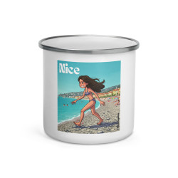 Mug émaillé "Nice – MauditsGalets" | Humour niçois à emporter partout !
